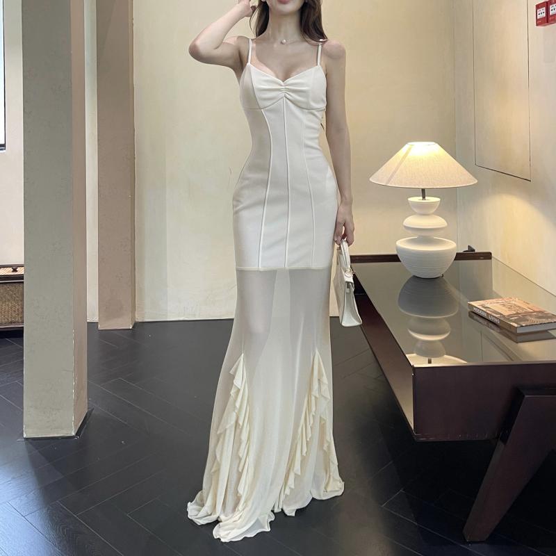 ワンピース レディース 夏 キャミソール セクシー おしゃれ 高見え ウエストシェイプ 細見え タイト