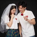 ポロシャツ カップル 春夏 入籍記念 結婚記念写真 婚約式 普段使い 通勤 ペアルック お揃い 半袖 フランス風 綿 伸縮性 標準丈