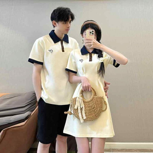 ワンピース レディース Tシャツ メンズ 襟付き 半袖 フレンチスリーブ 個性的デザイン ペアルック 春夏 無地 ウエストを絞るデザイン 綿 ストレッチ ミニ丈 ワンピース レディース Tシャツ メンズ 襟付き 半袖 フレンチスリーブ 個性的デザイン ペアルック 春夏 無地 ウエストを絞るデザイン 綿 ストレッチ ミニ丈