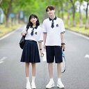 制服 キッズ 小学生 中学生 半袖ポロシャツ セットアップ 韓国風 スクール風 夏用 上下セット 男の子 女の子 ショートパンツ プリーツスカート