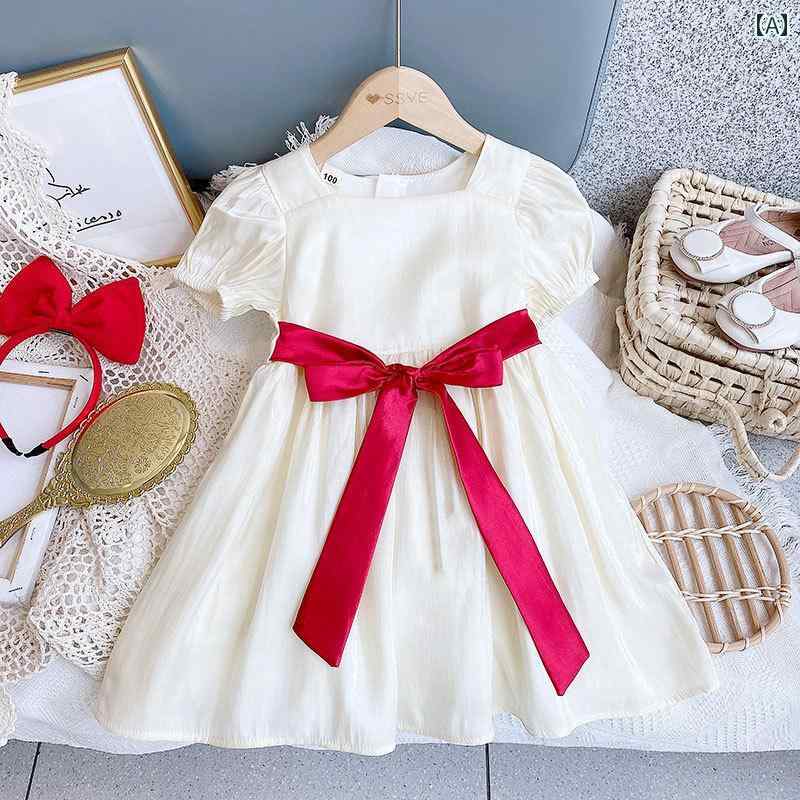 子供服 女の子 キッズ かわいい おしゃれ パフスリーブ 夏 無地 パフ 誕生日 プリンセス