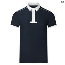 乗馬服 メンズ 半袖 乗馬 トップス ニット ポロシャツ 騎士 服 ストレッチ スリム 乗馬 夏 Tシャツ