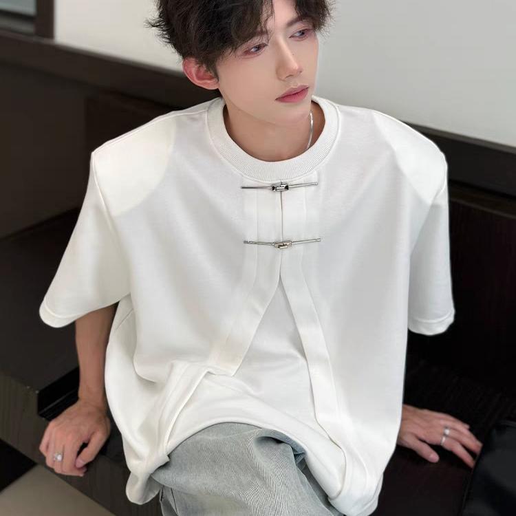 半袖Tシャツ メンズ 文字プリント 取外し可能 肩パッド 2色 楽天市場】肩パッド tシャツ(メンズファッション)の通販