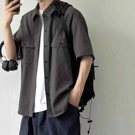 シャツ メンズ 半袖 作業着風 カジュアル 立体格子柄 ゆったり 大きめサイズ 着回し 羽織り 春夏 切り替え アイロン不要 レギュラーカラー 普段使い シャツ メンズ 半袖 作業着風 カジュアル 立体格子柄 ゆったり 大きめサイズ 着回し 羽織り 春夏 切り替え アイロン不要 レギュラーカラー 普段使い