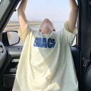 Tシャツ メンズ 中高生 男子 半袖 ゆったり 大きめシルエット ロゴT 夏物 おしゃれ ストリート カジュアル 普段使い 綿混 ポリエステル混紡 クルーネック 丸首
