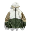 パーカー 男女兼用 ゆったり 色の切り替え 薄手 軽量 UVカット ひんやり 通気性 風を通しにくい フルジップ アウトドア レジャー カジュアル スポーツ 春夏
