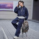 上下揃い 子供向け 女の子用 学生 春秋 運動着 普段着としても 多ポケット付きズボン 上下セット 長袖 長ズボン 立ち襟 半開ファスナー 綿混 紺色