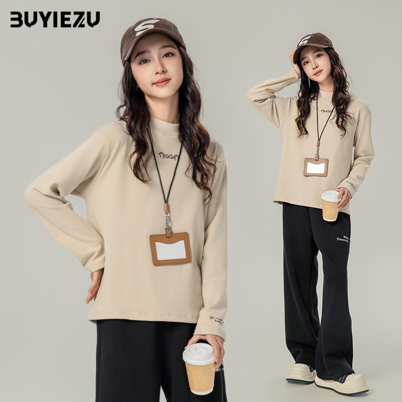 トップス ジュニア 女の子 厚手 保温 伸縮性のある ハイネック 長袖 カットソー 肌着 カジュアル 普段..