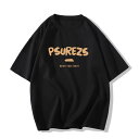 Tシャツ レディース 中学生 高校生 半袖 春夏 薄手 接触冷感 綿 コットン ゆったり 大きめシルエット プリント 英字ロゴ 肩落ち 丸首 カジュアル 普段使い 通学 トップス 白 黒 紺