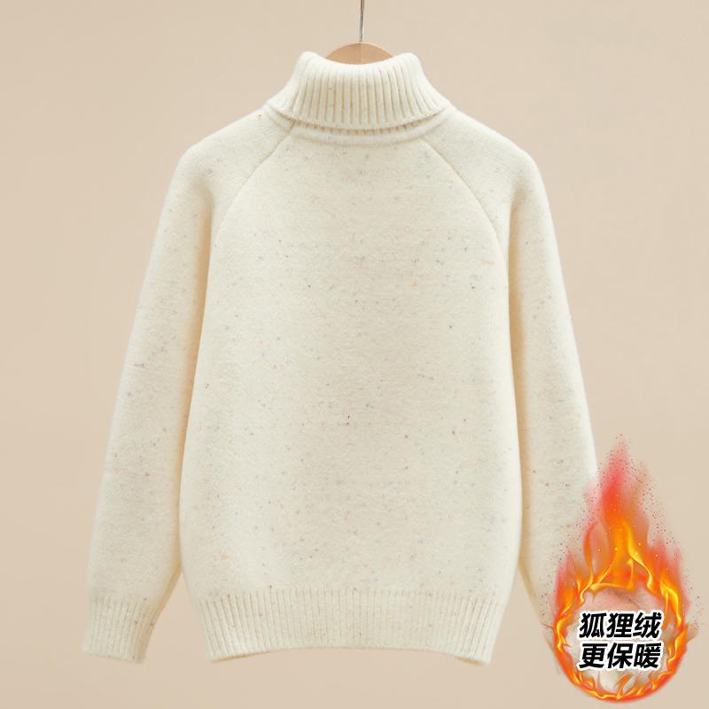 ニット 女の子 キッズ ジュニア 子供服 裏起毛 厚手 ハイネック セーター トップス インナー プルオーバー 保温 洗える 長袖 無地 カジュアル 通学 普段使い 秋冬