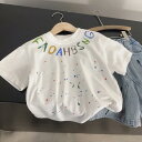 Tシャツ キッズ 男の子 半袖 クルーネック 綿 汗を吸ってすぐ乾く グラフィック 文字プリント イラスト 落書き風 ゆったり カジュアル 普段使い 春夏
