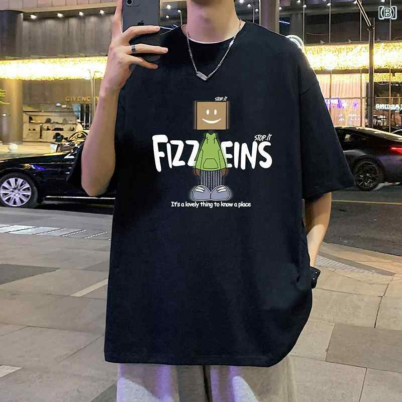 Tシャツ メンズ 半袖 春夏 アメカジ 綿 ゆったり プリント 肩落ち 丸首 カジュアル ストリート スポーツ 普段使い キャラクター 標準丈