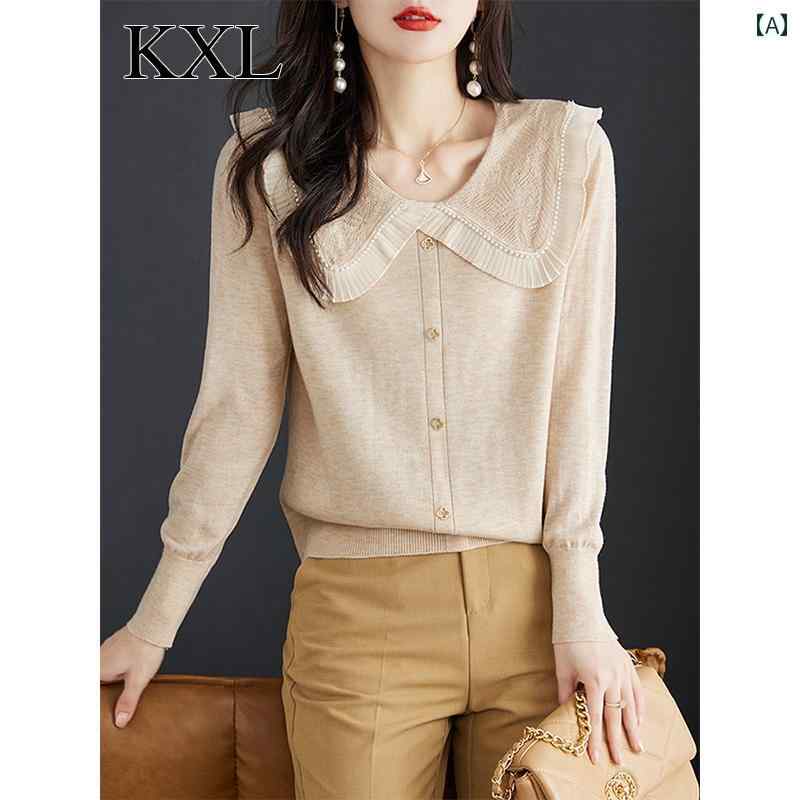 トップス レディース おしゃれ カジュアル 春秋 ショート プルオーバー セーター 大きめ シック シャツ 薄手 涼しい 涼しい 柔らかい ソフト 肌ざわり セーター