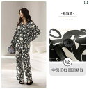 ルームウェア レディース リラックス パジャマ プレゼント 春秋 綿 長袖 ホーム 服 軽量 涼しい 涼しい セット