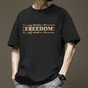 Tシャツ メンズ ゆったり 大きめのシルエット 丸首 半袖 コットン 綿 通気性 スポーツ カジュアル 柄入りTシャツ 夏物