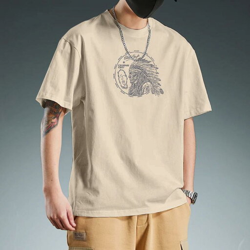 Tシャツ メンズ 半袖 綿 コットン 厚手 ゆったり 大きめ 肩落ち 丸首 プリント アメカジ ストリート カジュアル 春夏 スポーツ 通気性 Tシャツ メンズ 半袖 綿 コットン 厚手 ゆったり 大きめ 肩落ち 丸首 プリント アメカジ ストリート カジュアル 春夏 スポーツ 通気性