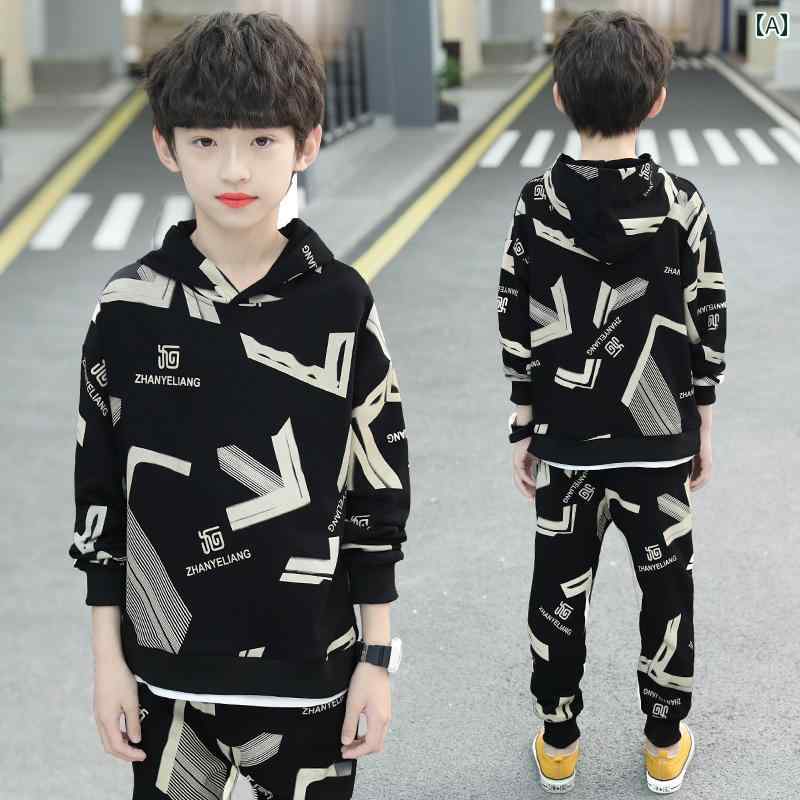 セットアップ 男の子 おしゃれ カジュアル 秋 セット 春秋 風 韓国 ファッション フード 2点 セット