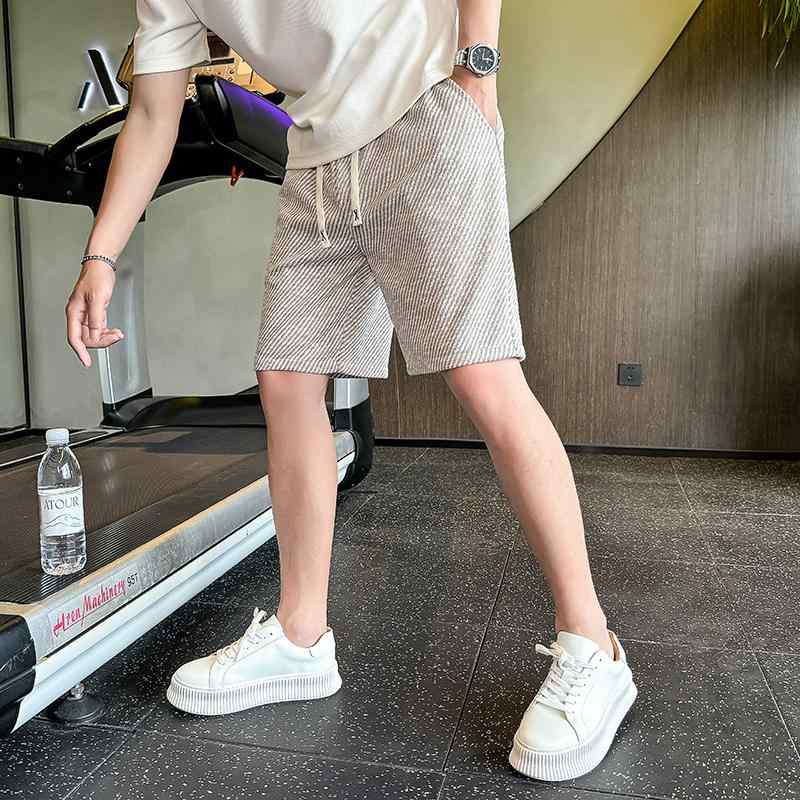 半ズボン メンズ 膝丈 五分丈 運動 普段着 街着 ゆったり 日常使い 海辺 行楽 屋外 通気性 伸縮性 綿混 夏 黒 薄茶色