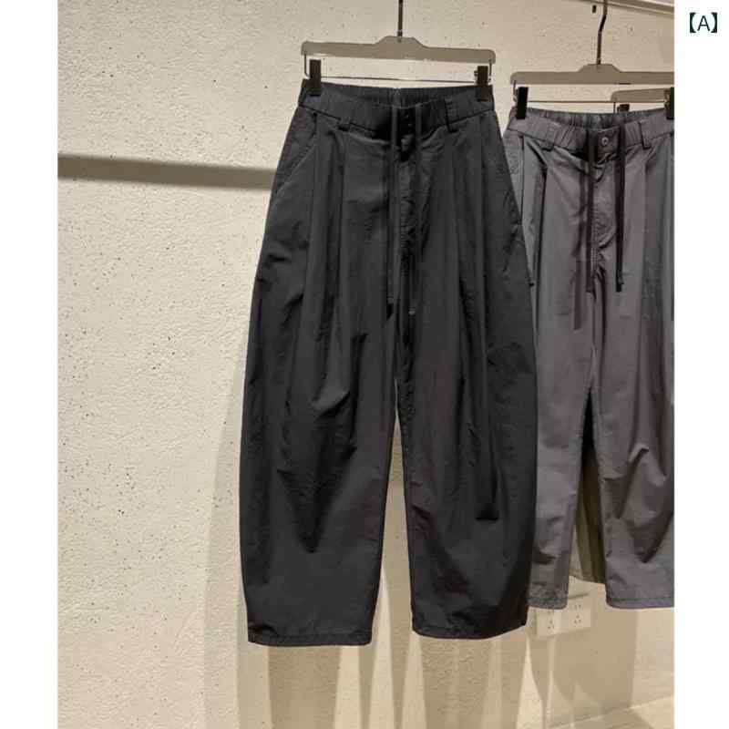 カーゴパンツ メンズ ゆったりフィット感 ストレート 幅広シルエット 立体裁断 タック入り ウエストゴム ポケット多数 速乾 さらっとした お手入れ簡単 少し伸縮性あり カジュアル アウトドア スポーツ 春夏 ボトムス