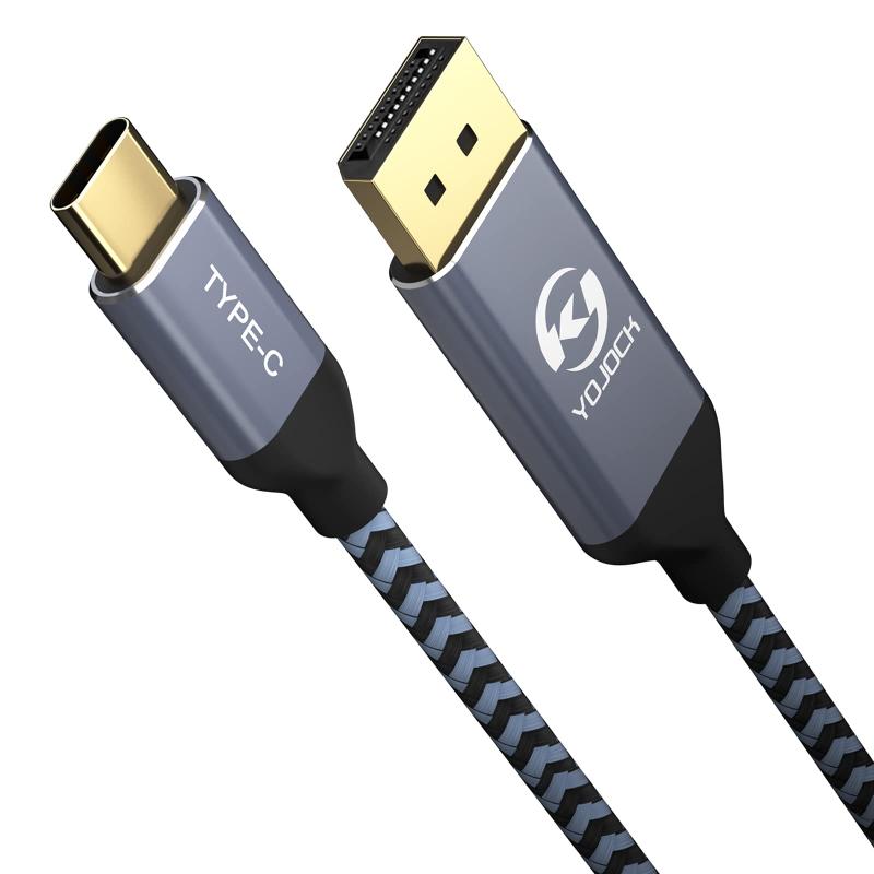 YOJOCK USB Type C to DisplayPort 変換ケーブル 1.4規格 180cm USB タイプC to DP ケーブル Thunderbolt 3対応 MacBook Pro/Air, iMac, iPad Pro 2020, iPad Air4、XPS 15/13, Galaxy S20, S10などType-C搭載 デバイスに適用