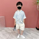 セットアップ 男の子 おしゃれ カジュアル 夏 薄手 涼しい 涼しい チャイナ風 ベビー 漢 2点 セット