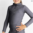 乗馬 服 キッズ 子供 ジッパー 長袖 Tシャツ 女の子 通気性 快適 快適 馬術 トレーニング 品