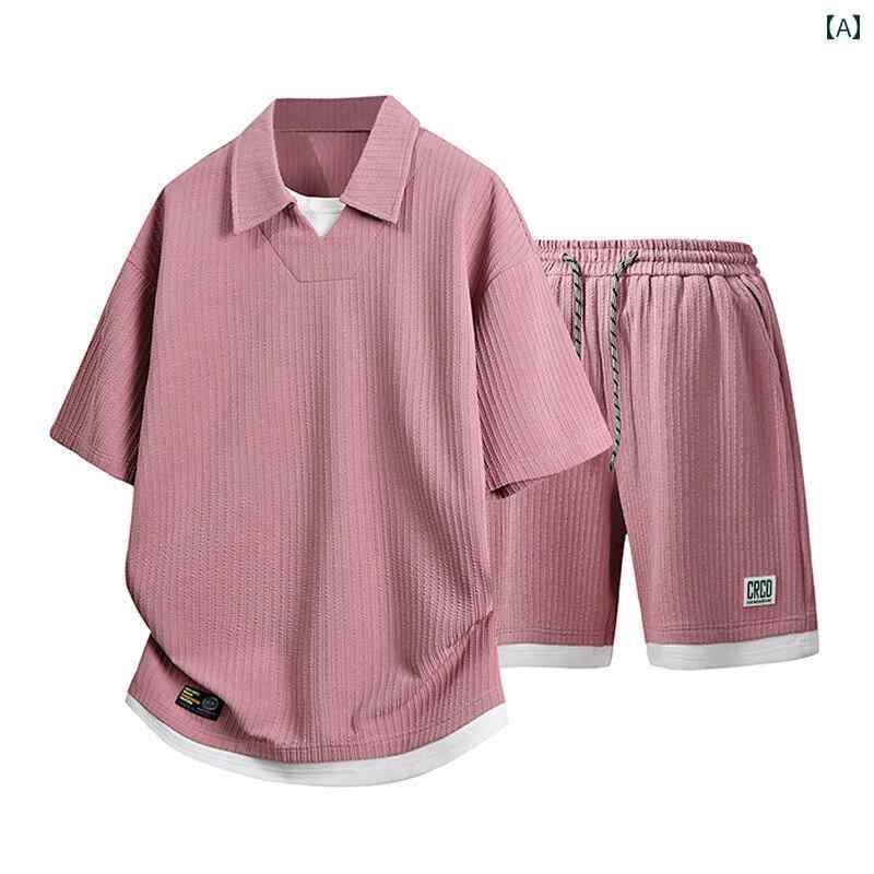 上下セット メンズ 半袖 ポロシャツ ショートパンツ 新感覚の東洋風デザイン 接触冷感 薄手 通気性 春夏 カジュアル 普段使い ポリエステル ブラック ホワイト グレー