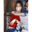 Tシャツ レディース オフショルダー ノースリーブ リボン ビスチェ風 ショート丈 スリムフィット タイト 赤 セクシー ギャル 甘辛ミックス 春夏 カジュアル お洒落