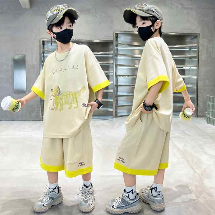 上下セット 男の子 子供用 夏 半袖 短パン ゆったり 普段使いにも合う 普段使い 運動にも 部屋着 綿混 ..