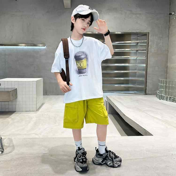 半袖Tシャツ 男の子 ショートパンツ 上下セット 夏物 カジュアル スポーツ ジュニア 子供服 綿 吸湿速..