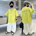 子供向け 男の子 夏物 半袖シャツ 長ズボン 上下セット 綿100% 薄手 通気性抜群 普段着 おしゃれ かっこいい 学童服