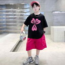 セットアップ キッズ 男の子 春夏 運動着 薄手 半袖 短パン 上下セット 綿素材 汗をかいてもさらっと快適 肌に触れるとひんやり涼しい 通気性 涼しい かっこいい 普段使い 通学