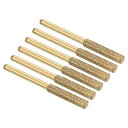 PATIKIL 4 mm ダイヤモンドチェーンソー研磨機 6個 チタンメッキ砥石 研磨研削ヤスリ工具 金(3)