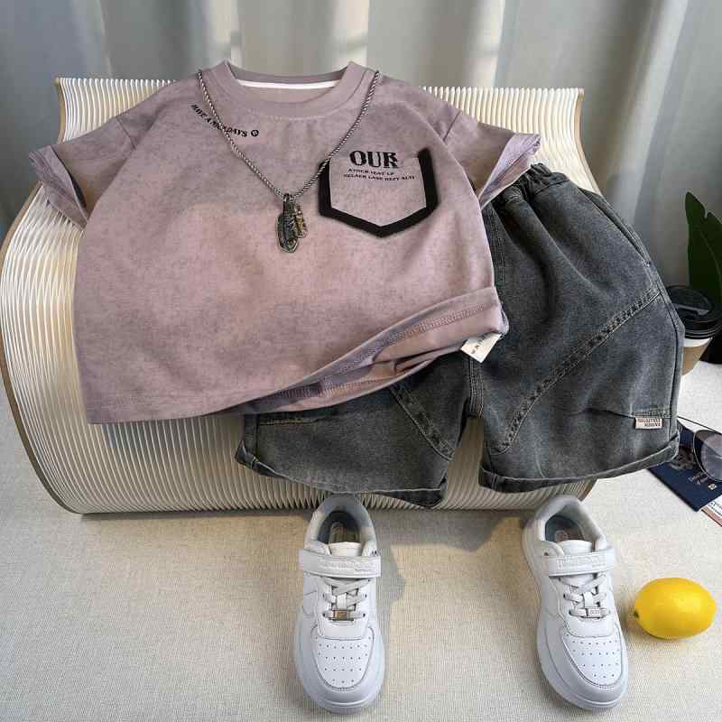 Tシャツ 男の子 キッズ 夏服 上下セット 薄手 半袖 ショートパンツ 涼しい おしゃれ カジュアル 綿 吸..