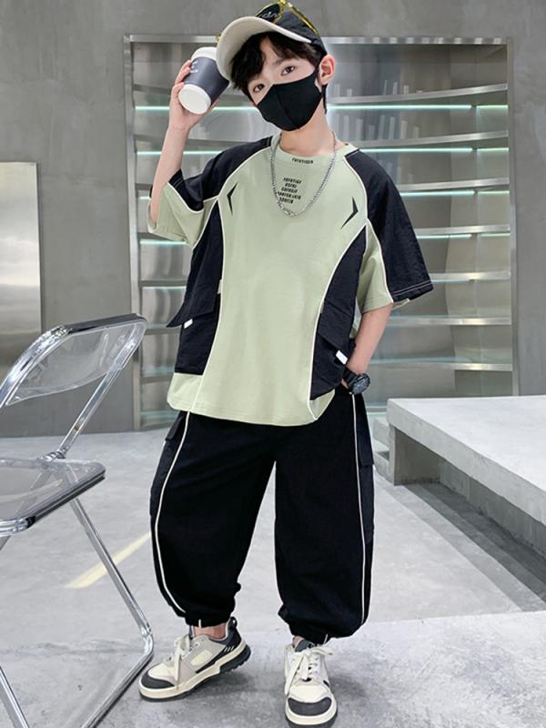 ・スタイル: スポーツ・点数: 2点・素材: 綿・性別: メンズ・参考身長: 120cm、130cm、140cm、150cm、160cm、170cm・カラー: ブラック、軍グリーン・適用年齢: 4歳、5歳、6歳、7歳、8歳、9歳、10歳、11歳、12歳、13歳、14歳・セット内容: 半袖シャツ、パンツ・厚さ: 薄手・ギフト対象: 子供・開閉タイプ: プルオーバー・柄: 無地