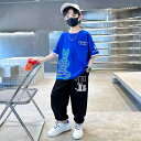 キッズ 男の子 半袖 Tシャツ セットアップ 長ズボン 綿 夏服 薄手 運動着 通学 普段着 カジュアル おしゃれ アニメ柄