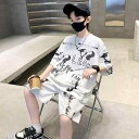 上下セット 子供用 男の子 男児 子供服 春夏 半袖 Tシャツ パンツ 運動 カジュアル かっこいい 吸湿速乾 吸汗速乾 2点組 白 灰色