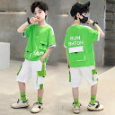 子供向け男の子 上下セット 夏服 半袖シャツ 半ズボン 薄手 韓国風 普段使いにぴったりな おしゃれ