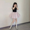 ワンピース 女の子 赤ちゃん 切り替え 袖なし 短め丈 丸みを帯びたスカート ふんわり かわいい 流行 綿 薄手 丸首 春夏 通気性 姫系 2色使い