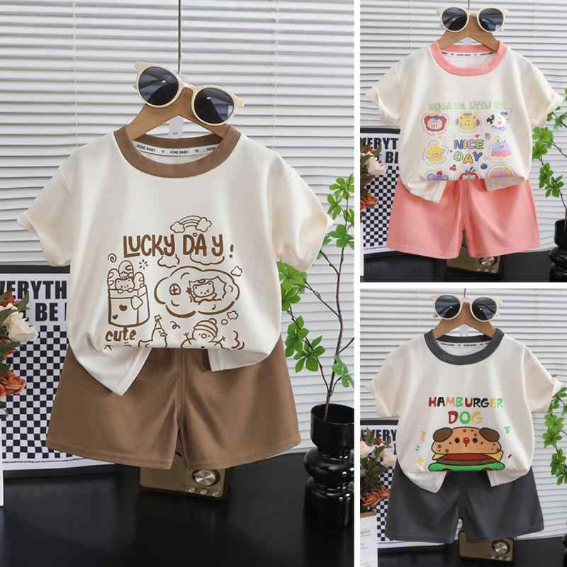 子供服 ベビー キッズ 男女兼用 おしゃれ 半袖 Tシャツ ショートパンツ セットアップ 上下セット おしゃれなデザイン カジュアル 薄手 軽量 夏 普段使い 部屋着 通気性