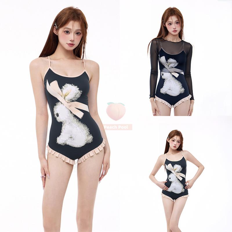 水着 レディース ワンピース 長袖 UVカット 日焼け対策 体型カバー 黒 日系 清楚で色っぽい かわいい セクシー ギャル系 スイート プール 海水浴 リゾート ビーチウェア 夏 胸パッド付き