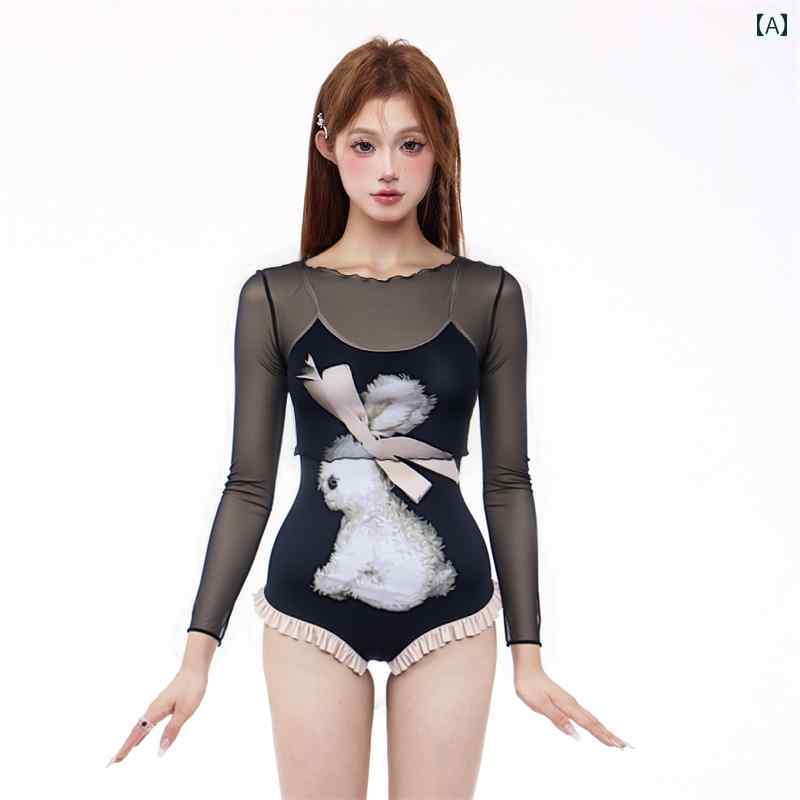 水着 レディース ワンピース 長袖 UVカット 日焼け対策 体型カバー 黒 日系 清楚で色っぽい かわいい セクシー ギャル系 スイート プール 海水浴 リゾート ビーチウェア 夏 胸パッド付き