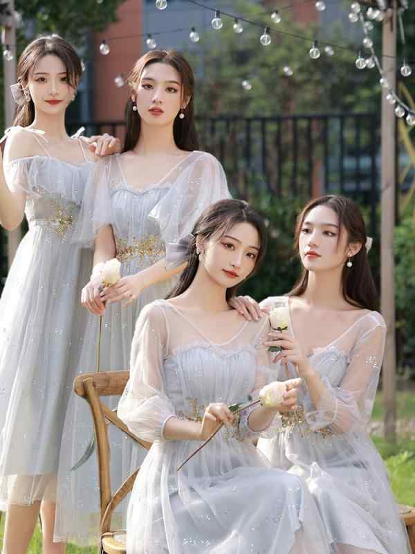 ドレス 花嫁の付き添い フォーマル イブニング 大きいサイズ 着痩せ 上品 オフショルダー ロング丈 グレー ピンク シャンパン色 結婚式 披露宴 発表会 演奏会 パーティー 韓国風 編み上げ 無地