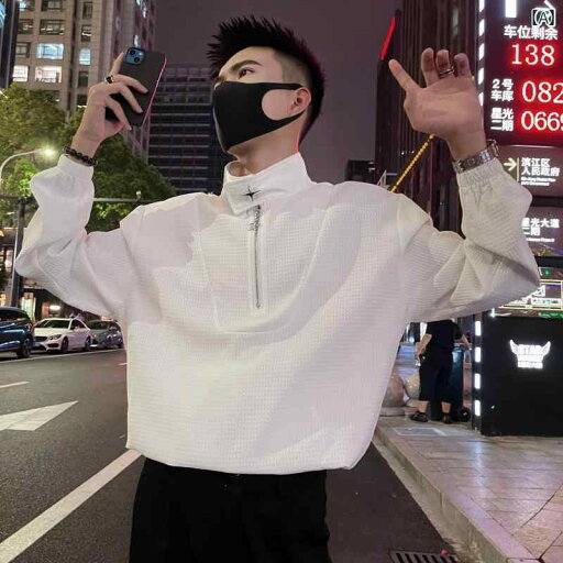 メンズ トップス カジュアル ファッション おしゃれ ハイネック 金属 装飾 長袖 秋 トレンディ ファッション メンズ トップス カジュアル ファッション おしゃれ ハイネック 金属 装飾 長袖 秋 トレンディ ファッション