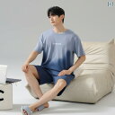 ルームウェア メンズ パジャマ リラックス 綿 夏 半袖 ショート パンツ 薄手 涼しい 涼しい 春夏 カジュアル セット