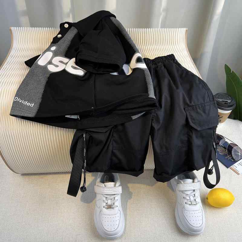 半袖セットアップ 男の子 キッズ 夏服 普段使い 韓国 Tシャツ ショートパンツ 2点セット かっこいい 綿..