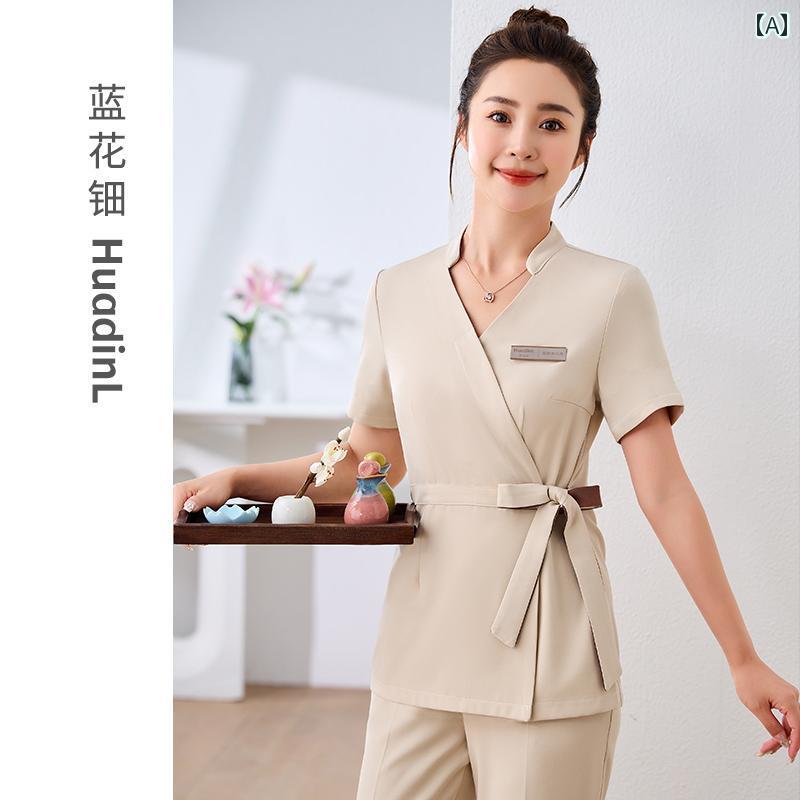 制服 レディース 春夏 美容師 エステティシャン 施術者 美容室 サロン スパ フットスパ リラクゼーショ..