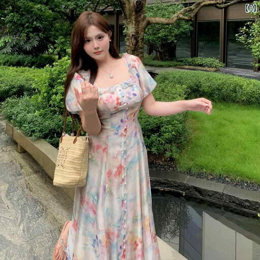 大きめサイズ レディース おしゃれ ファッション 婦人服 フローティング ミュー ド レトロ プリント スクエアネック 花柄 ドレス 大きめサイズ レディース おしゃれ ファッション 婦人服 フローティング ミュー ド レトロ プリント スクエアネック 花柄 ドレス