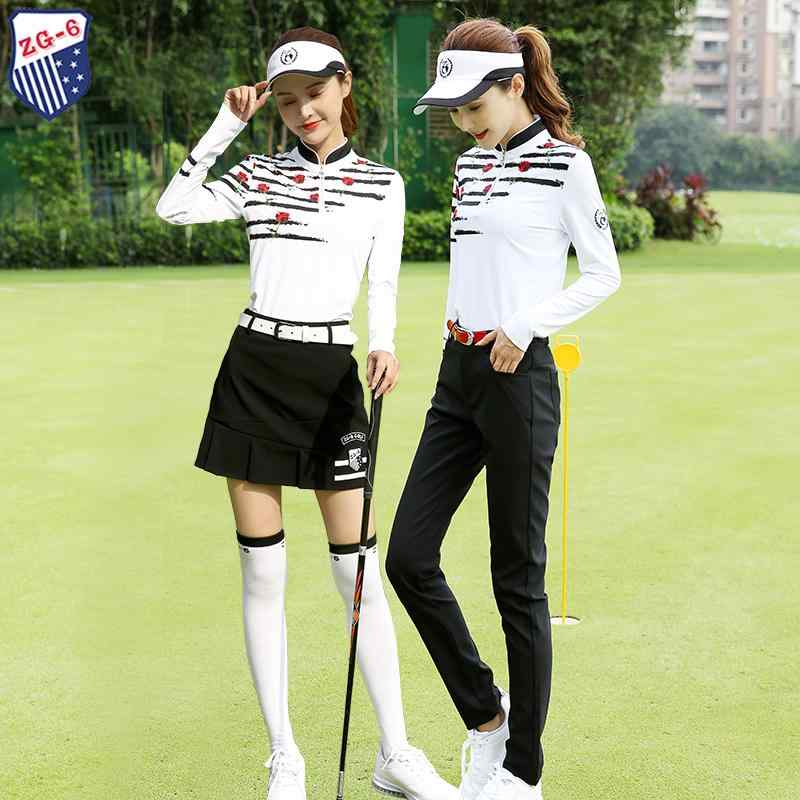 ゴルフウェア レディース 春秋 長袖トップス スリムフィットロングパンツ セットアップ スポーツウェア..