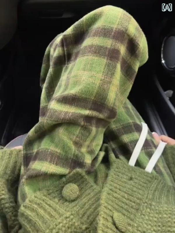 レディース ズボン カジュアル パンツ レトロ チェック ワイドレッグ 秋冬 ドレープ ストレート